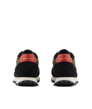 ARMANI EXCHANGE DROP MICROSUEDE Trampki z kontrastowym logo czarna+oliwkowa noc+dynia - Buty męskie - 5