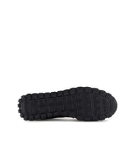 ARMANI EXCHANGE DROP MICROSUEDE Trampki z kontrastowym logo czarna+oliwkowa noc+dynia - Buty męskie - 6