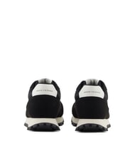 ARMANI EXCHANGE DROP MICROSUEDE Trampki z kontrastowym logo czarny + ecru - Buty męskie - 5