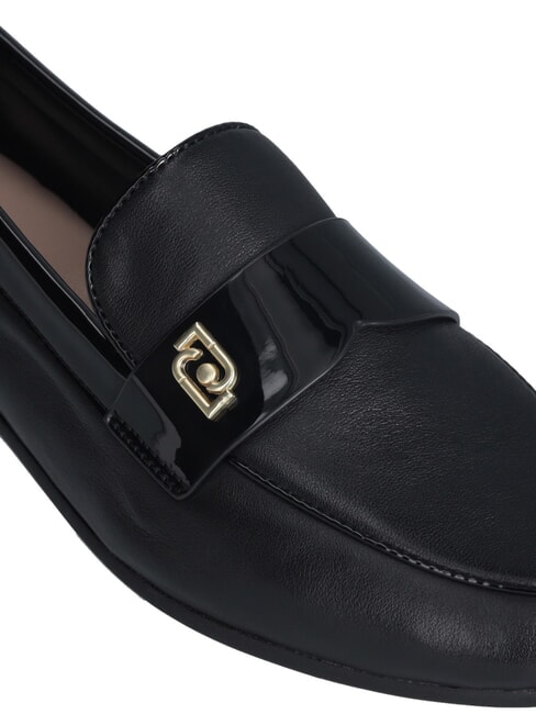 EMEL 05 Mokasyny sk&oacute;rzane czarny - Buty damskie