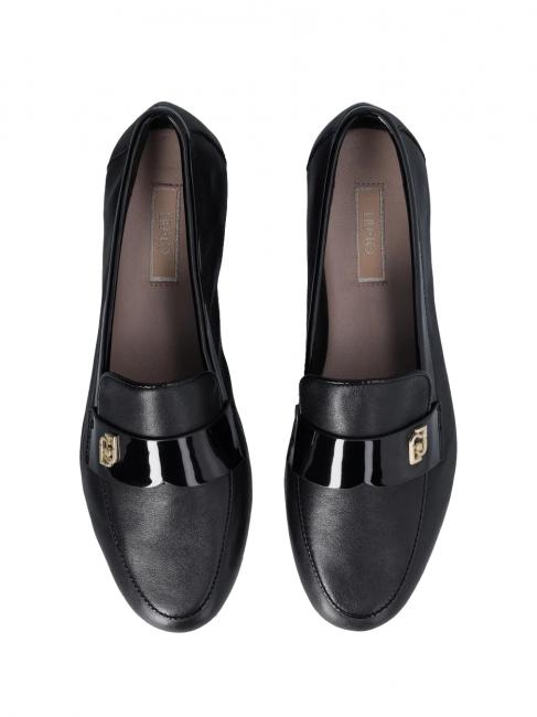 EMEL 05 Mokasyny sk&oacute;rzane czarny - Buty damskie