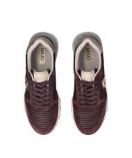 LIUJO AMAZING 25 Buty sportowe zamszowe i siateczkowe karminowo-jasnozłoty - Buty damskie - 4