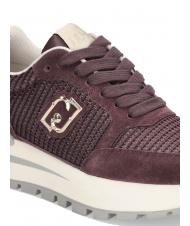 LIUJO AMAZING 25 Buty sportowe zamszowe i siateczkowe karminowo-jasnozłoty - Buty damskie - 5