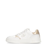 LIUJO ME 03 Sk&oacute;rzane trampki z logo biały - Buty damskie - 2
