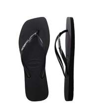 HAVAIANAS SQUARE LOGO Klapki czarny/srebrny - Buty damskie - 3