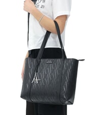 ARMANI EXCHANGE SILVYE MONOGRAM Torba na zakupy na ramię czarny/czarny - Torby damskie - 5