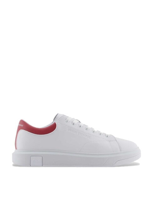ACTION Sk&oacute;rzane trampki op.white+kardynał - Buty męskie