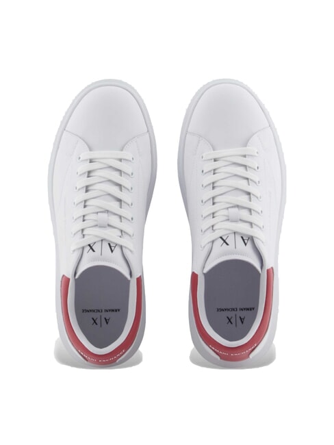 ACTION Sk&oacute;rzane trampki op.white+kardynał - Buty męskie