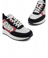 ARMANI EXCHANGE DUSSELDORF Trampki męskie biały+kardyna+granatowy - Buty męskie - 4