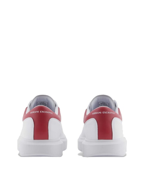 ACTION Sk&oacute;rzane trampki op.white+kardynał - Buty męskie