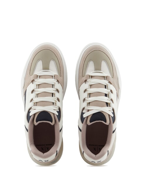 A|X Trampki z detalami ze sk&oacute;ry zamszowej plaza taupe+deep nav - Buty męskie