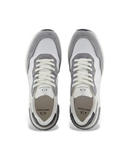 ARMANI EXCHANGE A|X Trampki z dużym logo z boku neutralna szarość + złamana biel - Buty męskie - 3