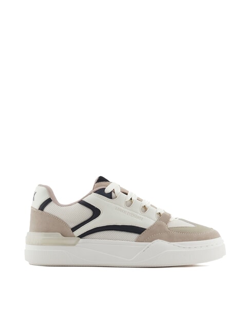 A|X Trampki z detalami ze sk&oacute;ry zamszowej plaza taupe+deep nav - Buty męskie