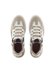 ARMANI EXCHANGE A|X Trampki z detalami ze sk&oacute;ry zamszowej plaza taupe+deep nav - Buty męskie - 3