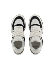 ARMANI EXCHANGE A|X Duże trampki z kontrastowymi wstawkami ecru+czarny - Buty męskie - 3