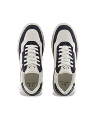 ARMANI EXCHANGE A|X Adidasy ecru + głęboki granat - Buty męskie - 4