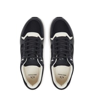 ARMANI EXCHANGE A|X Trampki z logo z boku głęboki granat + złamana biel - Buty męskie - 3