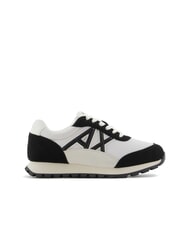 ARMANI EXCHANGE A|X Siatkowe trampki z kontrastowym logo ecru+czarny - Buty damskie - 2