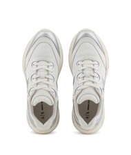 ARMANI EXCHANGE A|X Trampki z siateczki srebrny+kremowy - Buty damskie - 3
