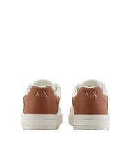 ARMANI EXCHANGE A|X Trampki z kontrastowymi detalami off white+caram.cafe - Buty damskie - 4
