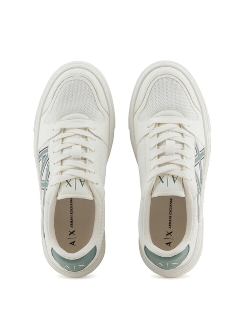 A|X Trampki z kontrastowym logo off wht+dark fr.grn - Buty damskie