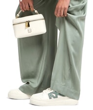 ARMANI EXCHANGE A|X Trampki z kontrastowym logo off wht+dark fr.grn - Buty damskie - 7