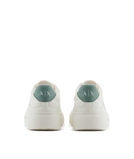 ARMANI EXCHANGE A|X Trampki z kontrastowym logo off wht+dark fr.grn - Buty damskie - 3