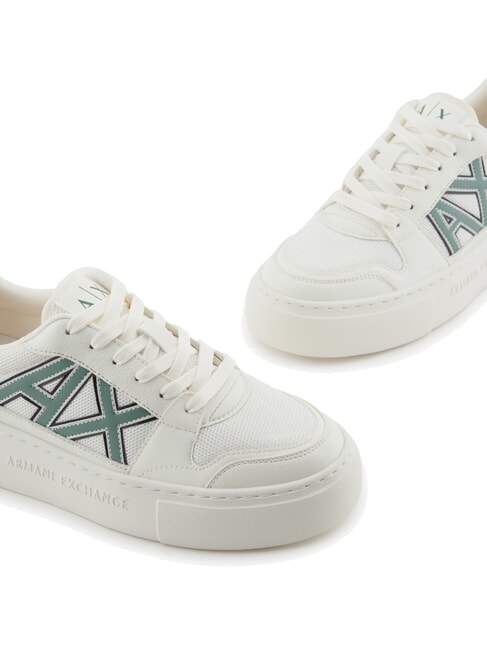 A|X Trampki z kontrastowym logo off wht+dark fr.grn - Buty damskie