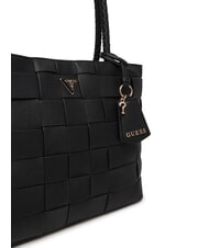 GUESS MAYLEE Tkana torba na zakupy CZARNY - Torby damskie - 3