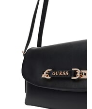 GUESS LEFIA Torba na ramię z klapką CZARNY - Torby damskie - 3