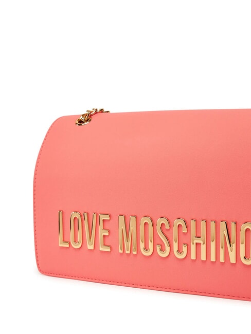 LETTERING Torba na ramię / torba crossbody koral - Torby damskie