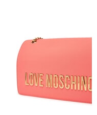 LOVE MOSCHINO LETTERING Torba na ramię / torba crossbody koral - Torby damskie - 3