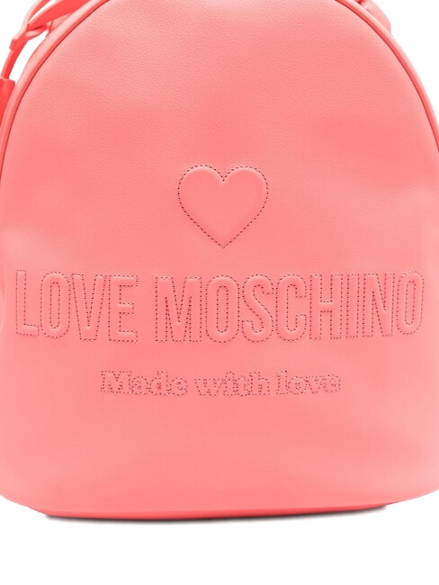LOVE EMBOSSED Plecak z naszytym logo koral - Torby damskie