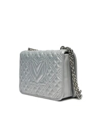 LOVE MOSCHINO BOLD LOVE Torba na ramię z uchwytami łańcuszkowymi srebrny - Torby damskie - 2