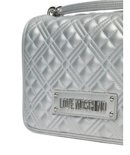 LOVE MOSCHINO BOLD LOVE Torba na ramię z uchwytami łańcuszkowymi srebrny - Torby damskie - 3