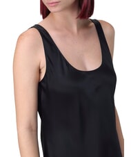 CALVIN KLEIN CK Długa sukienka typu slip z wiskozy czarny - Odzież damska - 3