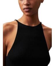 CALVIN KLEIN CK JEANS Prążkowana kr&oacute;tka sukienka bez rękaw&oacute;w ck czarny - Odzież damska - 3