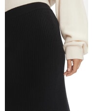 CALVIN KLEIN CK Prążkowana rozkloszowana sp&oacute;dnica midi ck czarny - Sp&oacute;dnice damskie - 3
