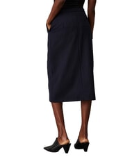 CALVIN KLEIN CK Sp&oacute;dnica midi w prążki nocne niebo / szary poranny pas - Sp&oacute;dnice damskie - 2