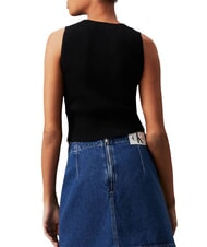 CALVIN KLEIN CK JEANS Prążkowany top na ramiączkach - Koszulki i topy damskie