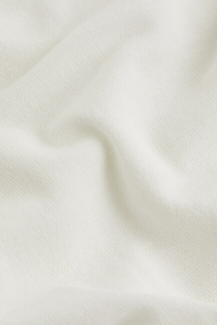 CK JEANS Sweter bawełniany z okrągłym dekoltem kość słoniowa - Koszulki damskie