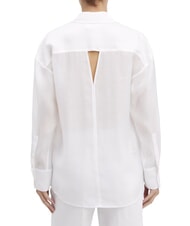 CALVIN KLEIN CK Przezroczysta, oversize'owa koszula z wycięciami jasnobiały - Koszule damskie - 2