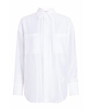 CALVIN KLEIN CK Przezroczysta, oversize'owa koszula z wycięciami jasnobiały - Koszule damskie - 4