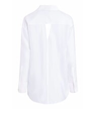 CALVIN KLEIN CK Przezroczysta, oversize'owa koszula z wycięciami jasnobiały - Koszule damskie - 5