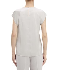 CALVIN KLEIN CK Koszula satynowa z kr&oacute;tkim rękawem kamyk piaskowy - Koszule damskie - 2