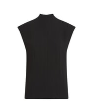 CALVIN KLEIN CK Bluzka koszulowa z wiskozy z kr&oacute;tkim rękawem ck czarny - Koszule damskie - 4