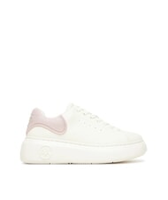 ARMANI EXCHANGE SUPER MINI-TUMBLED Adidasy ecru + blady r&oacute;ż - Buty damskie - 2