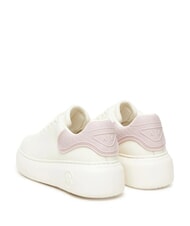 ARMANI EXCHANGE SUPER MINI-TUMBLED Adidasy ecru + blady r&oacute;ż - Buty damskie - 3