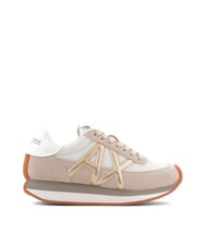 ARMANI EXCHANGE ROYALE SUEDE AIR MESH Adidasy piasek+blade złoto - Buty damskie - 2