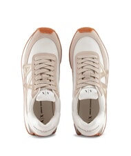 ARMANI EXCHANGE ROYALE SUEDE AIR MESH Adidasy piasek+blade złoto - Buty damskie - 4